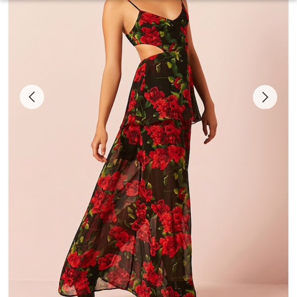 Forever 21 Dresses & Skirts - NWT F21 Semi Sheer Floral Chiffon Flounce Dress